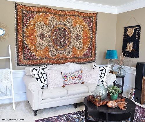 How to hang a tapestry