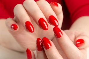 Red gel nails