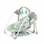 Bright Starts portable swing folded for travel with toys attached