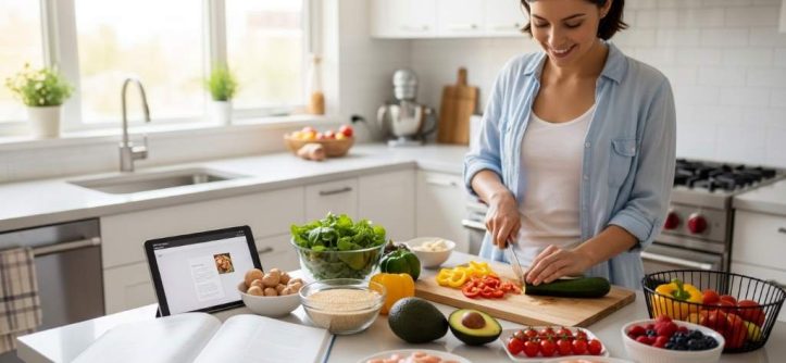 Atlanta millennials preparing healthy meal alternatives at home