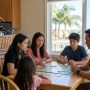 Family managing internet usage together in San Diego home