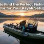 Lightweight rubber fishing net attached to a modern fishing kayak