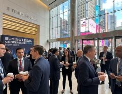 Legal operations professionals networking at the Buying Legal Conference 2026 at 3 Times Square New York City