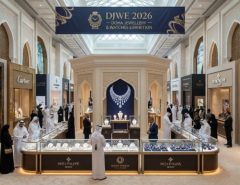 Luxury jewellery and watches on display at DJWE 2026 Doha Exhibition