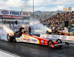 In-N-Out Burger NHRA Finals 2026 race action at Pomona Dragstrip November